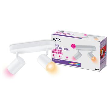 WiZ Faretto Nero 2 Luci Smart, Wifi, Controllo Vocale, Luce Bianca o Colorata Dimmerabile Marino fa Mercato