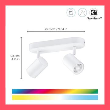 WiZ Faretto Nero 2 Luci Smart, Wifi, Controllo Vocale,... - Marino fa Mercato