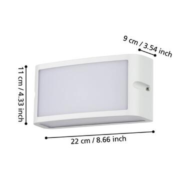 Applique luce LED da parete esterno Camarda 10,5W -... - Marino fa Mercato