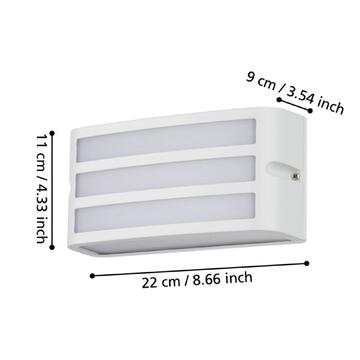 Luce LED applique Camarda bianco da parete esterna 40W - Eglo