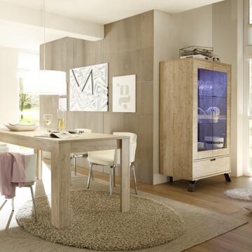Vetrina moderna Palma legno sherwood 2 ante + 1 cassetto - Marino Fa Mercato