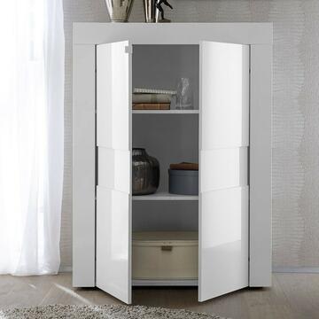 Credenza moderna contenitore 2 ante Easy bianco