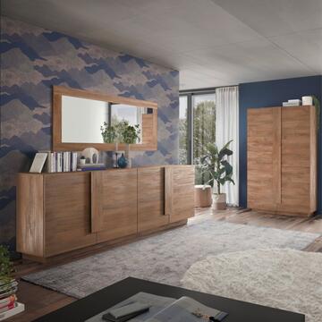 Madia alta a colonna Jupiter 2 ante in legno rovere,... - Marino Fa Mercato