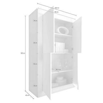 Credenza Contenitore 4 Ante 120x43 h 162cm, Made in... - Marino fa Mercato