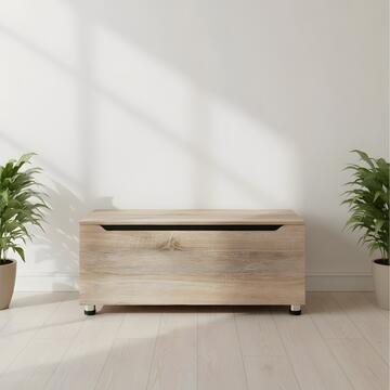 Panca contenitore - Salvaspazio Rovere 100x40x35 cm