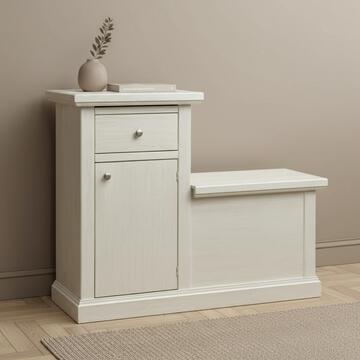 Comodino Scalino Seta Decapè - Arte Povera - 94x33 h77cm - per Camera da Letto, Ingresso, Soggiorno, Ufficio - Made in Italy