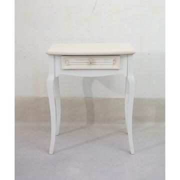 Mobiletto Vivian in legno bianco e 1 cassetto 60x40x72,5 - Marino fa Mercato