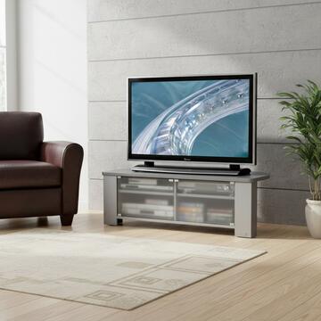 Mobile tv vetrina e ripiani interni, silver