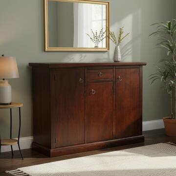 Credenza arte povera 3 ante + 1 cassetto in legno scuro - Marino fa Mercato