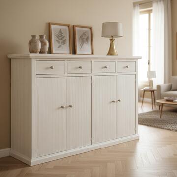 Credenza Classica 4 Ante + 4 Cassetti Seta Decapè... - Marino Fa Mercato