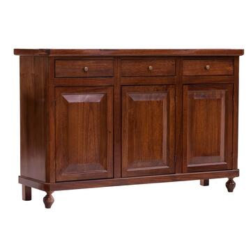 Credenza classica Napoletana 3 ante + 3 cassetti noce - Marino fa Mercato