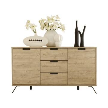 Madia moderna Palma legno sherwood, 2 ante + 3 cassetti,... - Marino Fa Mercato