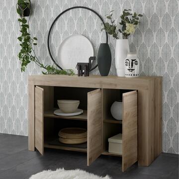 Madia moderna Firenze 3 ante legno rovere