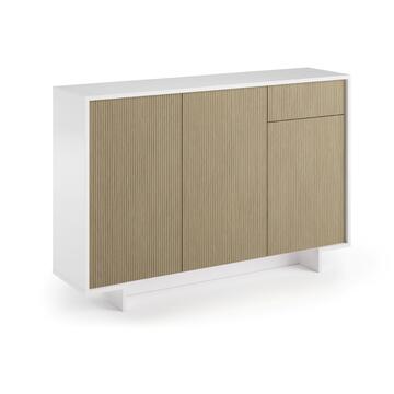 Madia Slim 3 Ante + Cassetto Bianco/Cannettato Chiaro... - Marino fa Mercato