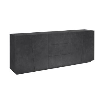 Credenza Moderna Vega 4 Ante + 3 Cassetti Grigio Ardesia... - Marino fa Mercato