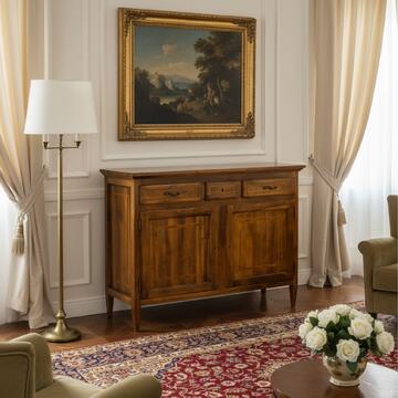 Credenza Classica in Legno Massello 2 Ante + 3 Cassetti... - Marino fa Mercato