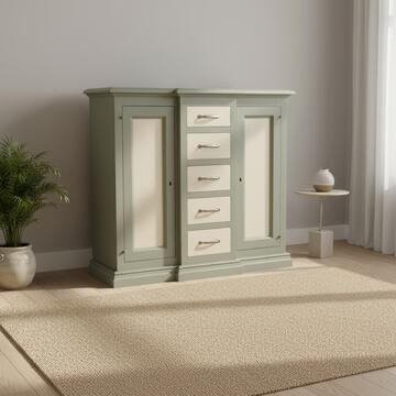 Credenza Classica 2 Ante + 5 Cassetti in Legno Massello... - Marino fa Mercato