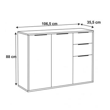 Madia Moderna Multiuso Rovere Facile Artisan con 3... - Marino Fa Mercato