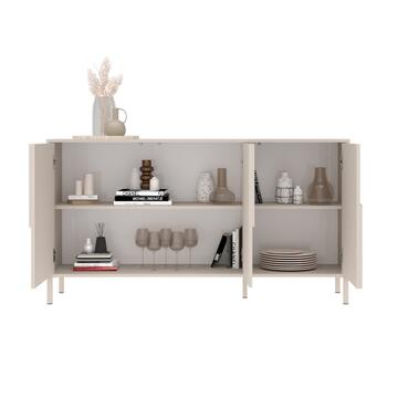Madia Moderna 3 Ante Push and Pull Stone Cashmere 155x40... - Marino Fa Mercato