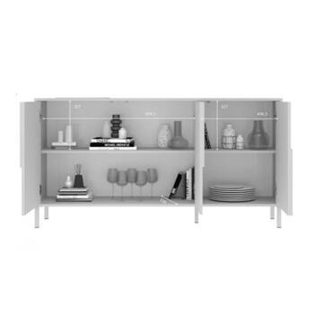 Madia Moderna 3 Ante Push and Pull Stone Cashmere 155x40... - Marino Fa Mercato