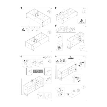 Credenza 3 ante + 3 cassetti cemento/rovere H90 - Marino fa Mercato