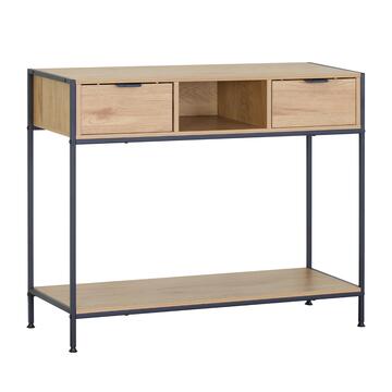 Console da Ingresso Betz 100x30 h80 cm Nera/Rovere...