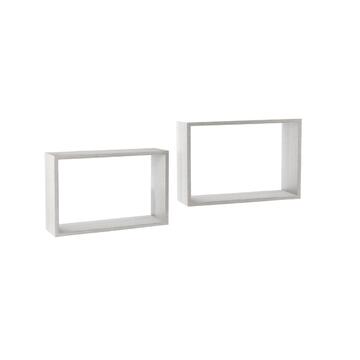 Set 2 Moduli Legno Bianco 40x27x12 + 37x24x12cm Marino fa Mercato