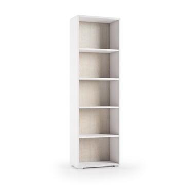 Libreria 5 ripiani Bianco/Rovere 60 X 30, altezza 194 - Marino fa Mercato