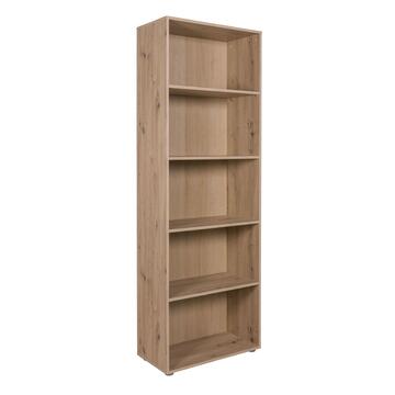 Libreria Ufficio 5 Ripiani Legno Rovere Facile Artisan 69x201Hx36