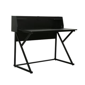 Scrivania Moderna Porta PC Nera 123x61,5 h101,5 cm...
