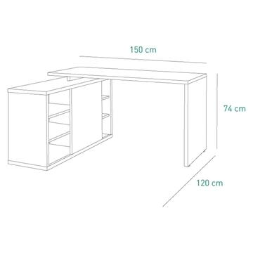 Scrivania angolare ufficio moderna Core grigio/rovere... - Marino fa Mercato