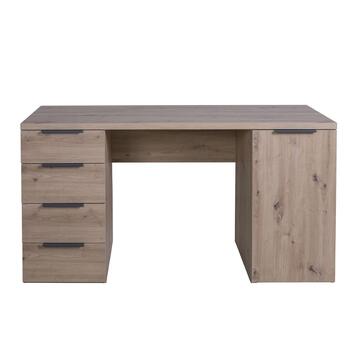 Scrivania 4 Cassetti + 1 Anta 146x76x60cm Legno Rovere... - Marino fa Mercato