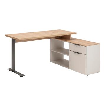 Scrivania Angolare Moderna Cachemire/Rovere Artisan...