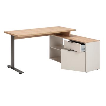 Scrivania Angolare Moderna Cachemire/Rovere Artisan... - Marino Fa Mercato