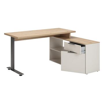 Scrivania Angolare Moderna Cachemire/Rovere Artisan... - Marino Fa Mercato