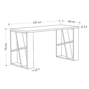 Scrivania Moderna Honey da Ufficio per PC - 137x60... - Marino fa Mercato
