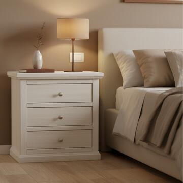 Comodino Classico 3 Cassetti Seta Decapè - Arte Povera... - Marino Fa Mercato