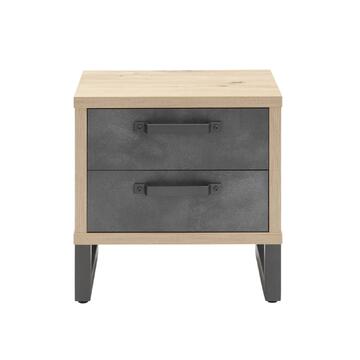 Comodino stile industriale in finitura legno rovere... - Marino fa Mercato