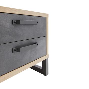 Comodino stile industriale in finitura legno rovere... - Marino fa Mercato