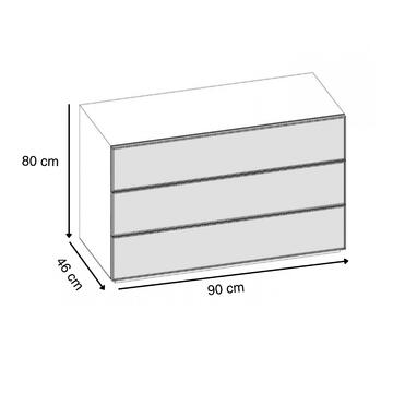 Cassettiera/Comò Moderno Easy - 3 Cassetti - 90x46... - Marino fa Mercato