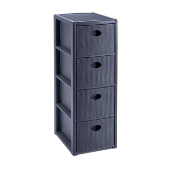 Cassettiera Elegance 4 cassetti plastica blu - Marino fa Mercato