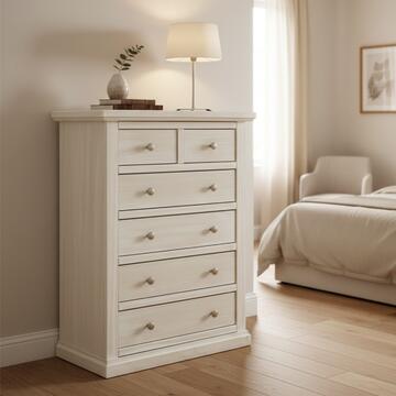 Cassettiera Cinquino 6 Cassetti Seta Decapè - Arte Povera - 70x40 h100 cm - per Camera da Letto - Made in Italy