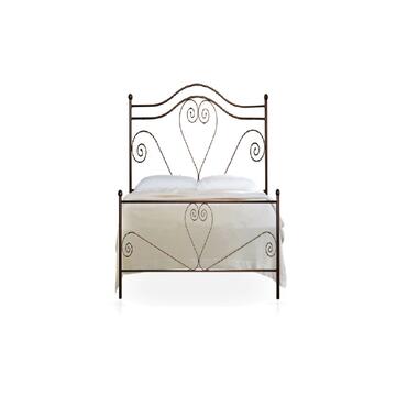 Letto singolo classico Evelia in ferro battutto marrone/oro Marino fa Mercato