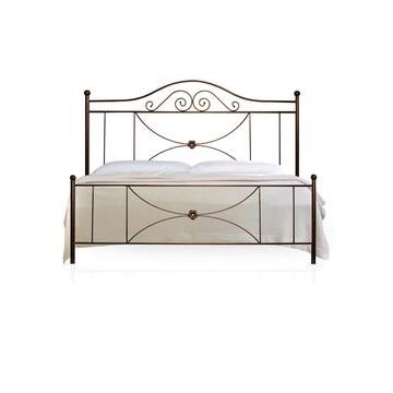 Letto Classico Singolo Isabel in Ferro Battuto 80x190 cm - Avorio/Oro