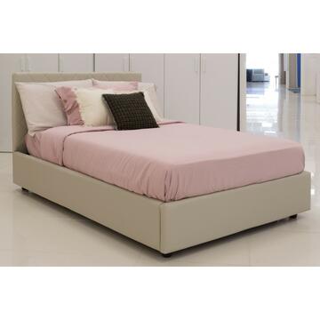 Letto 1 piazza e mezzo Facile in ecopelle grigio/beige... - Marino fa Mercato