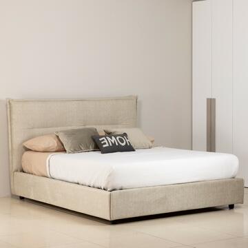 Letto 1 piazza e mezzo Londra beige con vano contenitore...