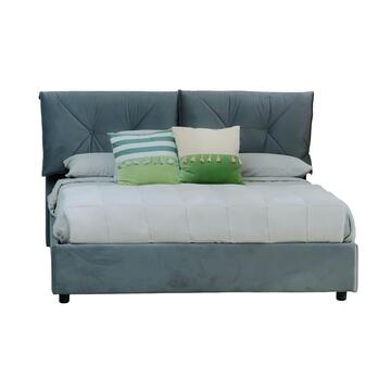 Letto matrimoniale Dalia con vano contenitore - grigio scuro