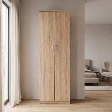 Armadio Moderno Salvaspazio Rovere 60x42 h180 cm con 2 Ante