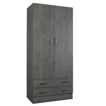 Armadio 2 ante + 2 cassetti Facile cemento 82x47x185... - Marino fa Mercato