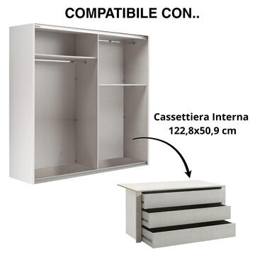 Armadio Moderno 2 Ante Scorrevoli - 250x67 h223 cm... - Marino fa Mercato